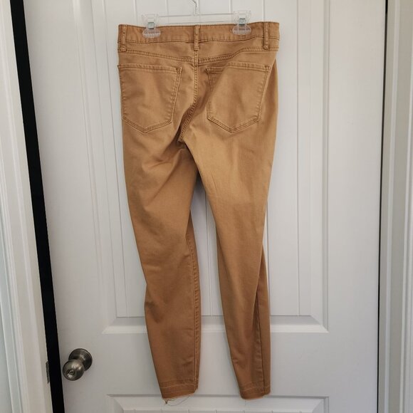 Rewash Womens Golden Skinny Jeans With Raw Hem & Rear Pockets - Picture 5 of 10